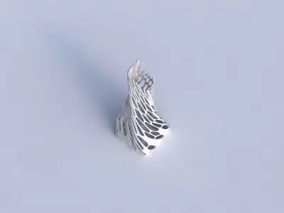 Vase twisted squeezed and bent quadratic with cracked and twi... 3D print model