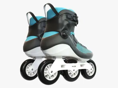 Roller skates inline 3D model
