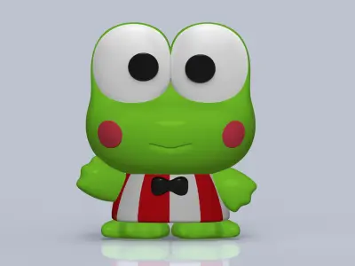 Kerokerokeroppi Sanrio Low-poly 3D model