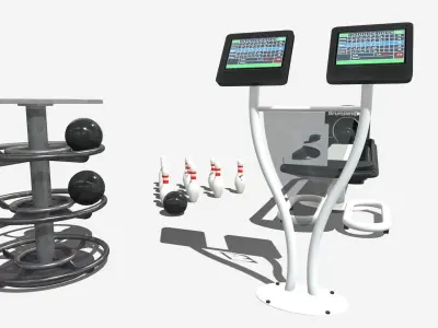 Bowling Props Low-poly 3D model