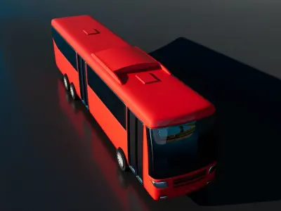 Toy Bus Free 3D model