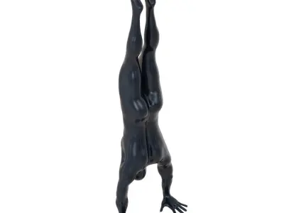 Male mannequin standing on hands 122 3D model