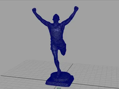 Runner Trophy Low-poly 3D model
