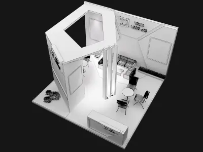 Booth Exhibition Stand a579c 3D model