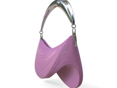 Casey Cadwallader Mugler Bag Pink Low-poly 3D model