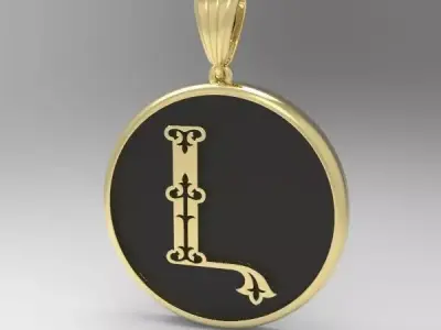 Decorative Letter L 3D print model