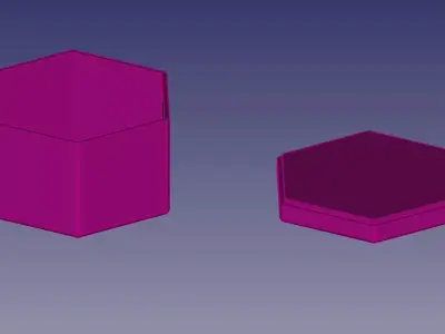 Hexagonal Box Free 3D print model