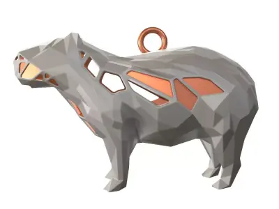 Animal Charm Capybara Pendant 3D print model