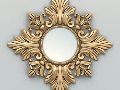 Rectangle mirror frame 014 3D model
