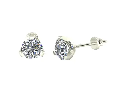 Women Diamond Earrings 3D print model 83