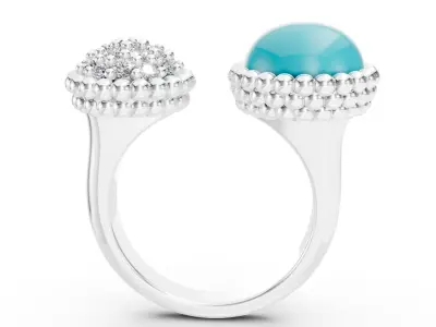 VanCleef Perlee ring 3D print model