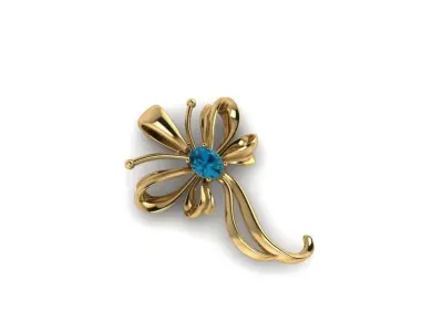 Ribbon Bowknot brooch and pendant 3D print model