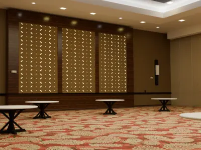 Big Hotel Ballroom 3D model