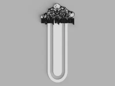 Iron Maiden Logo Bookmark Free 3D print model