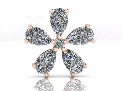 free pear jewelry earring Free 3D print model
