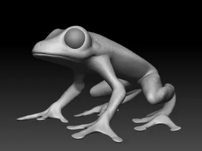 Frog red eyes Low-poly 3D model