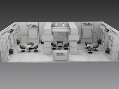 Booth Exhibition Stand a517b 3D model