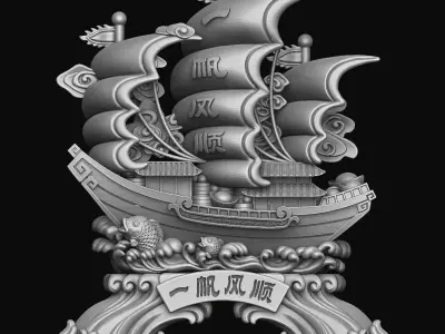 Boat Statue 3D print model