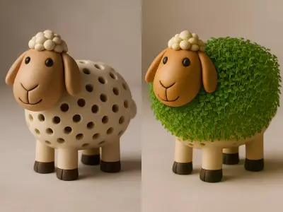 Sheep Sprouter Seed Chia Radish Lentil Germinator 3D print model