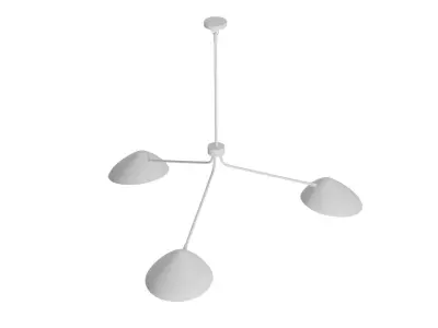 Bowed Chandelier 3D model