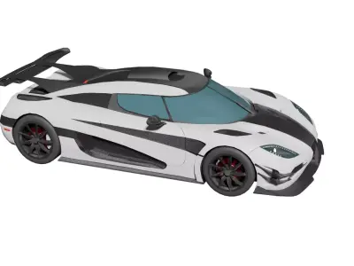 Hyper Sports Car Low-poly 3D model