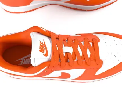 Nike Dunk Low orange blaze PBR Low-poly 3D model