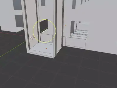 Pallet Storage Concrete Building with lift Free 3D model