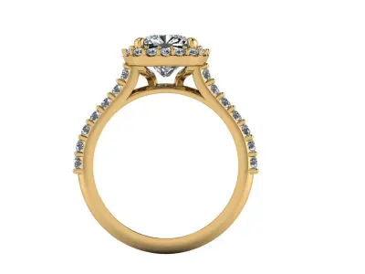 Women Diamond Fashion Ring R2 3D print model