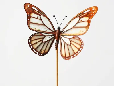 Butterfly Ornament D Model Pack Low-poly 3D model