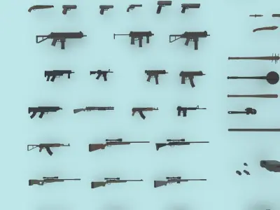 Low poly game ready models pack