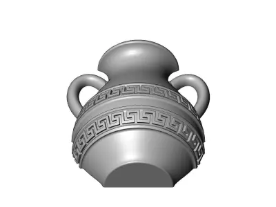 Half double greek key strip urn wall shelf bracket and corbel 3D print model