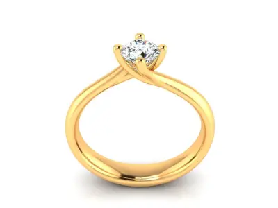 Ring M155 The luxury female ring with gems wedding 3D print model