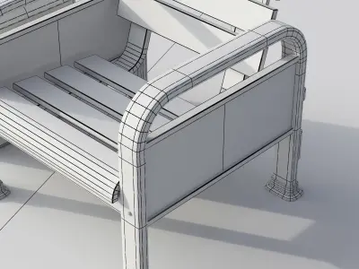 Sport Resting bench 3D model