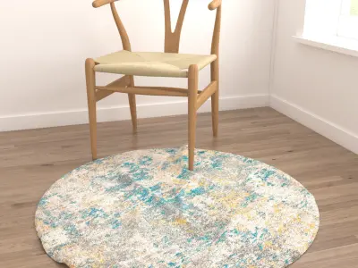 Round Rug Set 113 3D model