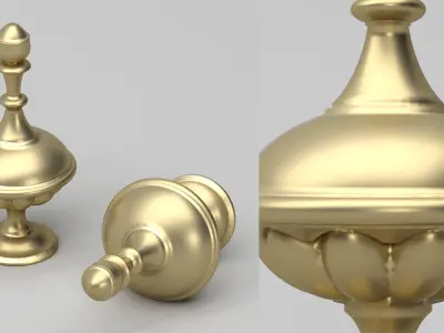 Carved Finial 3D model