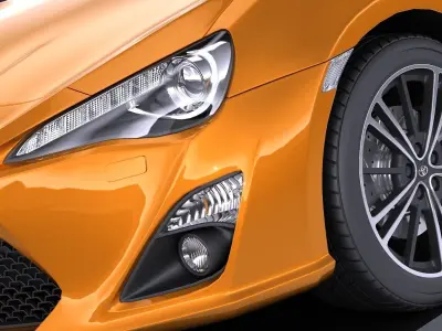 Toyota GT86 2015 VRAY 3D model