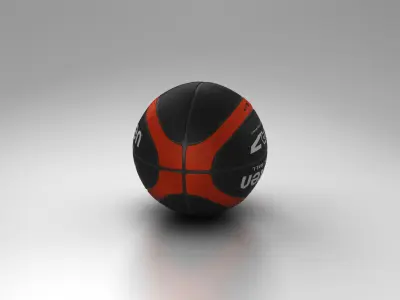 Basketball ball EBlack Low-poly 3D model