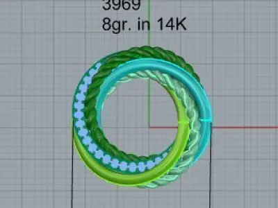 Twisted Band 3969 3D print model
