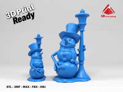 Snowman 3D print model shop
