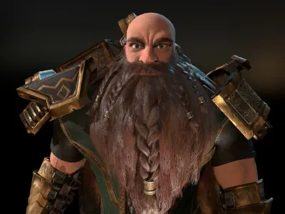 Dwarf Low-poly 3D model