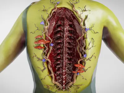 Scandinavian Creature Huldra Low-poly 3D model