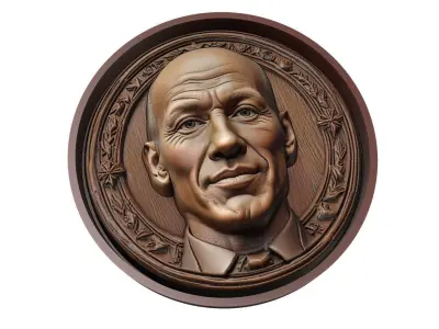 Arjen Robben Footballer Medallion 3D print model
