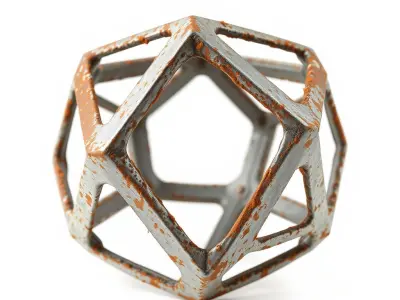 Geometric Metal Sculpture Model Pack Low-poly 3D model