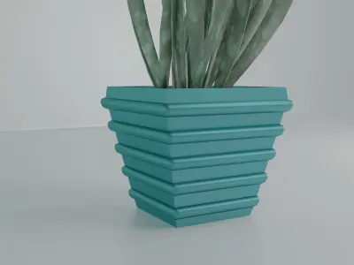 succulent plant pot 37 3D print model