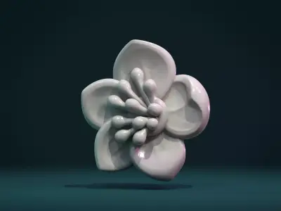 Apple flower 3D print model