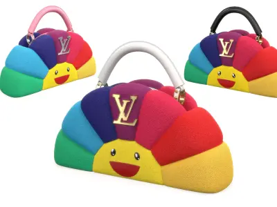 Louis Vuitton x Murakami Artycapucine Fur Bag Low-poly 3D model