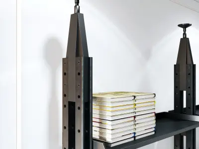 Black bookcase 3D model