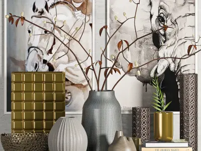 Decorative set-07 3D model purchase
