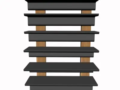 3 4in Thick Unequal Angle 3D model