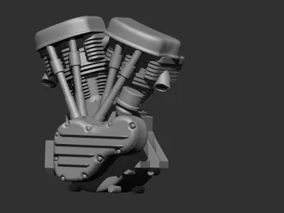  Panhead Harley-Davidson  3D model